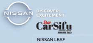 Nissan LEAF was recognised as the Best City Eletric Vehicle in the Ediitors's Choice Awards 2023, StarCarSifu